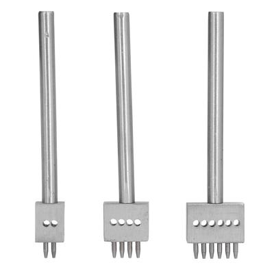3 Peças Ferramenta Perfurada de Couro Dente Prateado Durável Rápido Fácil DIY Kits de Ferramentas para Artesanato em Couro 4mm