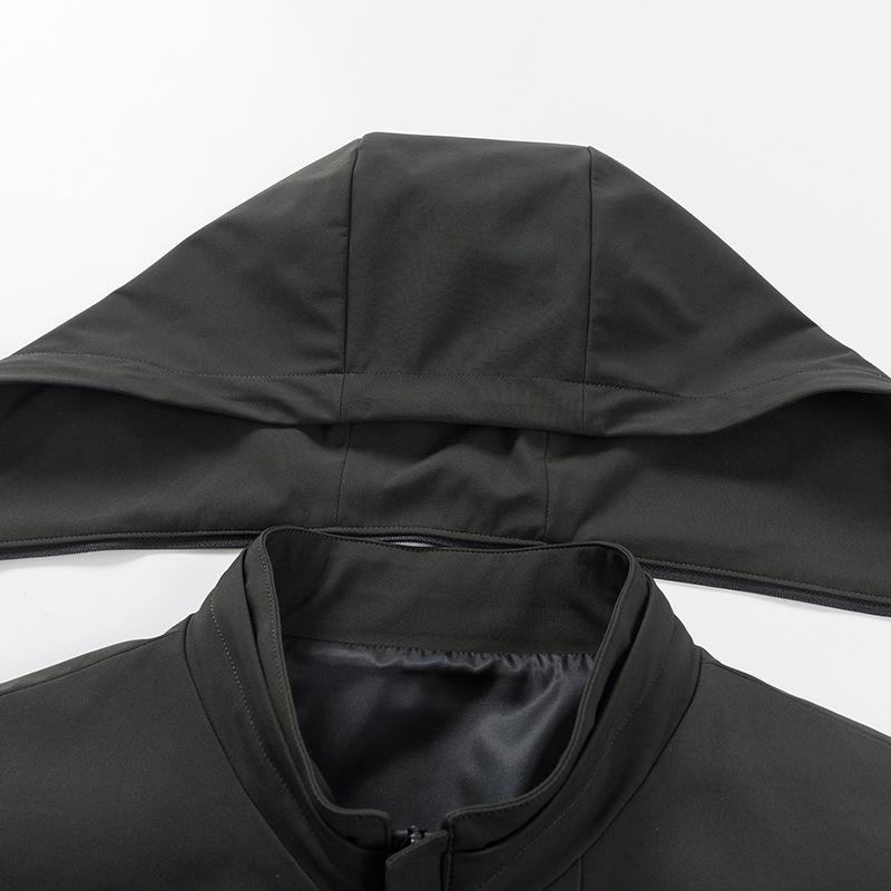 Spring and Autumn New Jacket Middle-aged Men's Urban Casual Jacket Thin Removal Hat Jacket Men's Jacket