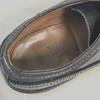 USED/70s-80s IBILEY’S CAT'S PAW Heel Pebbled Leather Long Wingtip 9.5D 27-27.5cm Black
