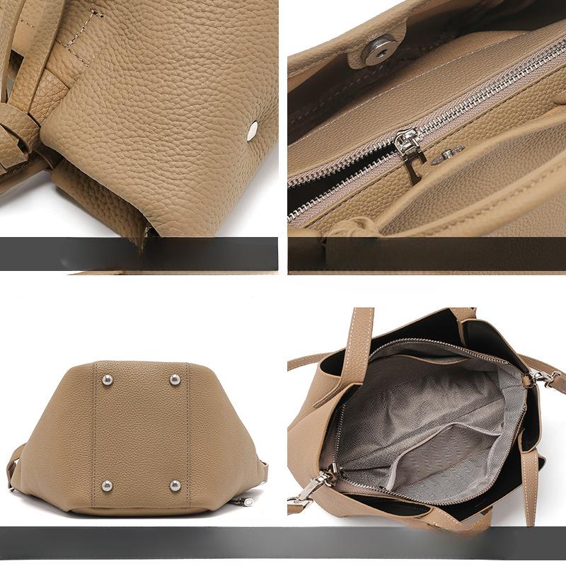 First Layer Rindsleder Umhängetasche Damentasche Foreign Style Korb Korb Bucket Bag Crossbody Bag