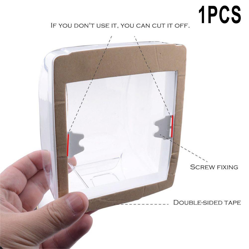 1 szt. Wodoodporna Puszka Pokrywa na Przełącznik Gniazdko Ścienne Dzwonek Pokrywa z Klapką