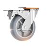 45-68 Inch Silent Heavy-Duty TPR Rubber Caster Wheel with Brake for Flat Cart/Trailer
