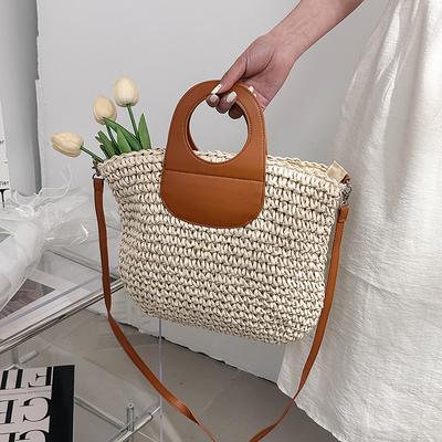 Neue Damen Sommer Web Strandtasche Schulter Crossbody Tasche Asexuelle Tasche