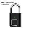 L34 Praktisches Fingerabdruck-Vorhängeschloss, wiederaufladbar, Sicherheit, hohe Festigkeit