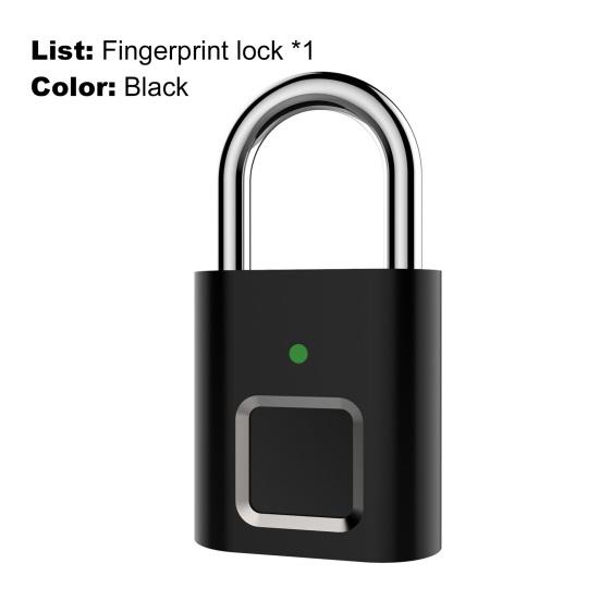 L34 Praktisches Fingerabdruck-Vorhängeschloss, wiederaufladbar, Sicherheit, hohe Festigkeit
