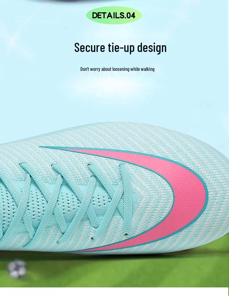 Messi Grenzüberschreitende Nahtlose Lange Stollen Fußballschuhe für Herren, Damen & Kinder - Niedrig geschnittene Trainingsschuhe für Kunstrasen