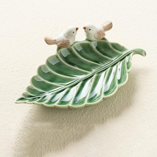 Cute Bird Tray, Ceramic Dessert Plate, 2 In 1 Jewelry Ring Tray And Trinket Dish, Handmade Soap Holder, Home Decor