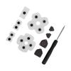 1 Set of Conductive Silicone Rubber Pad with Screwdriver Compatible for PS4 Controller