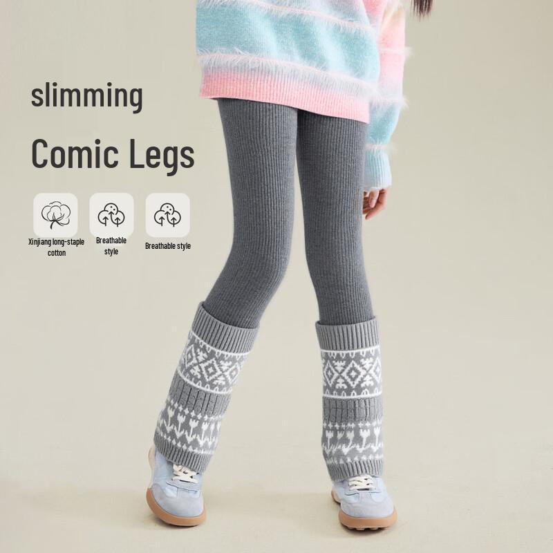 

Girls Winter Fleece-Lined Stacked Sock Leggings 160