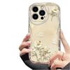 Simple flower transparent TPU soft case Apple 15 mobile phone case female iPhone17promax silicone 16 transparent case
