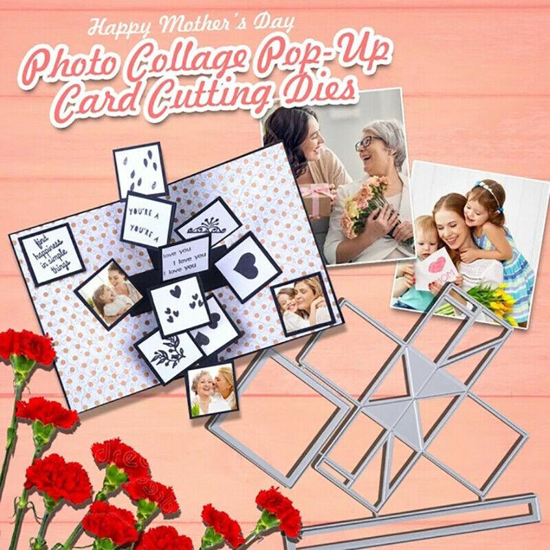 Fustelle Taglio Metallo Per Scrapbooking – Cornice Floreale Rettangolare, 10,7×13,7 Cm, Argento - 2