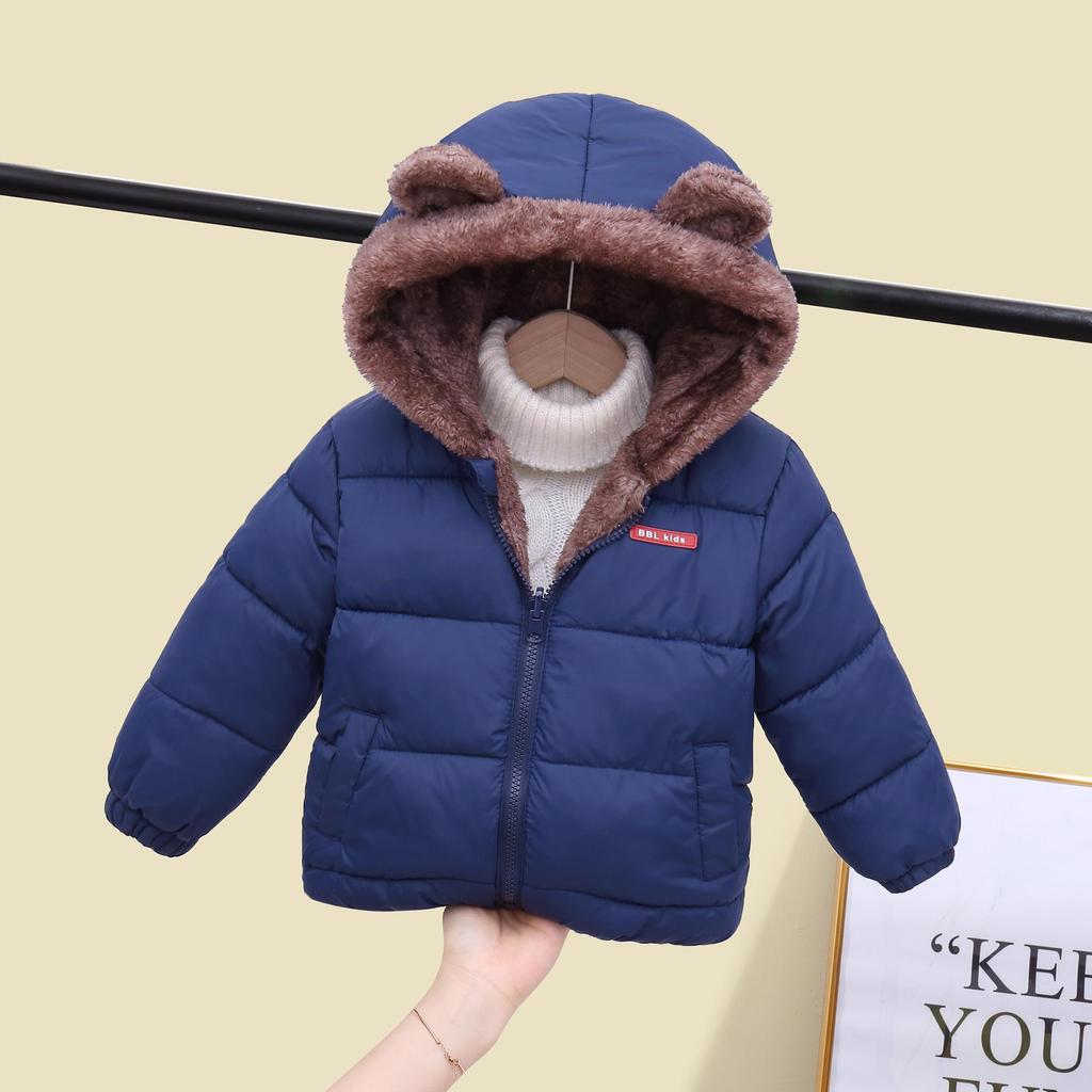 Children's Off-Season Lambswool Cotton Jacket - Plus Velvet Thickened, Warm Coat for Boys and Girls