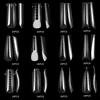 288pcs 12 Styles Nail Art Model Extend Crystal Nail Plate Transparent Nail Film French Acrylic Long Fake Nails Nail Forms
