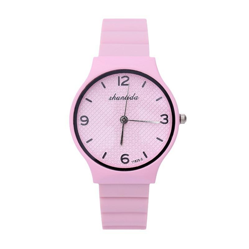 Candy Color Silicone Tape Women'S Watch Small Fresh And Fashionable Student Quartz Watch Women