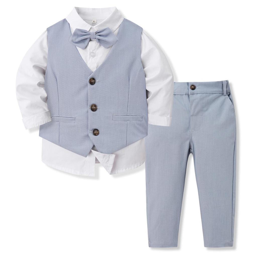 European & American Style Boys' Gentleman Vest & Bow Tie Party Set