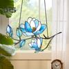 Flower Hanging Decoration Wall Art Window Hanging Ornament Double-Sided Floral Sun Catcher Gift for Nature Lovers