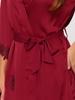 Cheibear Silk Cami Night Dress and Satin Pajama Set with Size M Women's 2-Piece Robe, Red,