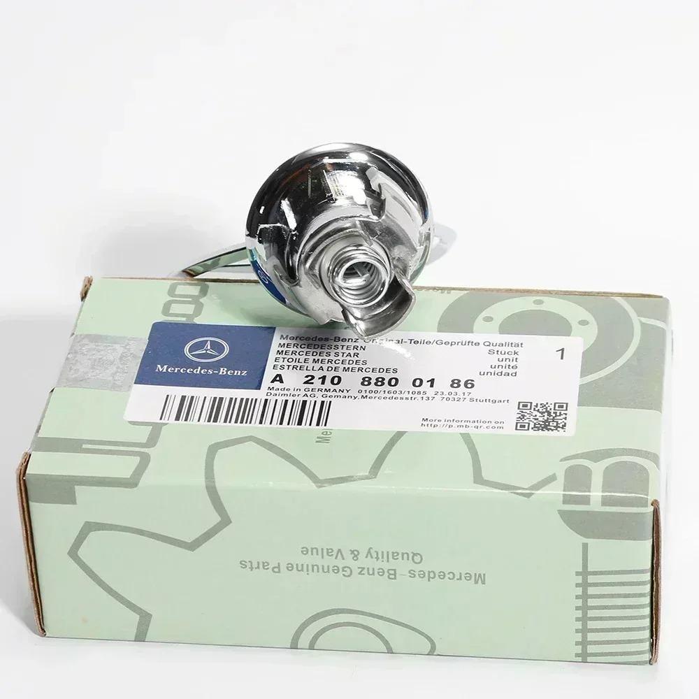 QOK3   1PCS 44mm 3D Metal Blue Chrome Star Bonnet Hood Logo Emblem Badge for Mercedes Benz W202 W203 W204 W208 W210 W220 W221Accessorie