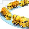 4 Pack Pull Back Cars, Friction Powered Toy Vehicles Construction Set - Dump Truck Crane for Toddlers Boys Girls Gift