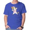 Unisex Crew Neck T-Shirt Dabbing Unicorn Graphic Short Sleeve Casual Tee