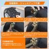 Oziral Tire Chains with Steel Pins and Car Tire Snow Chains for Light No Jacking Easy Universal Adjustable Fits Winter Snowy Icy Snow Emergency