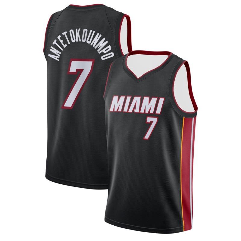 Men's Women's Oversized Heat Antetokounmpo #7 Basketball Jersey Sleeveless Mesh Fan Athletic Tank Top Y2K Streetwear Sports Tee