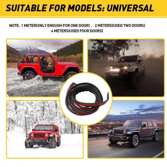 Rubber V-Shape Car Side Door Window Edge Moulding Trim Weatherstrip Seal Strip