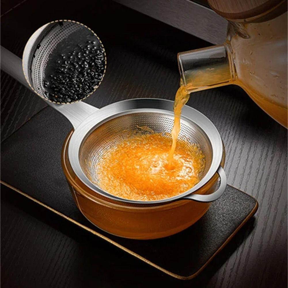 80 Mesh Fine Mesh Filter Spoon 304 Stainless Steel Flour Colander Juice Filtering