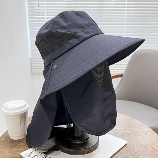 Outdoor Hat Scarf Breathable Neck Protective Wide Brim Unisex Anti-slip Full Protection Windproof Fixed Strap Fishing Camping Cycling Fisherman