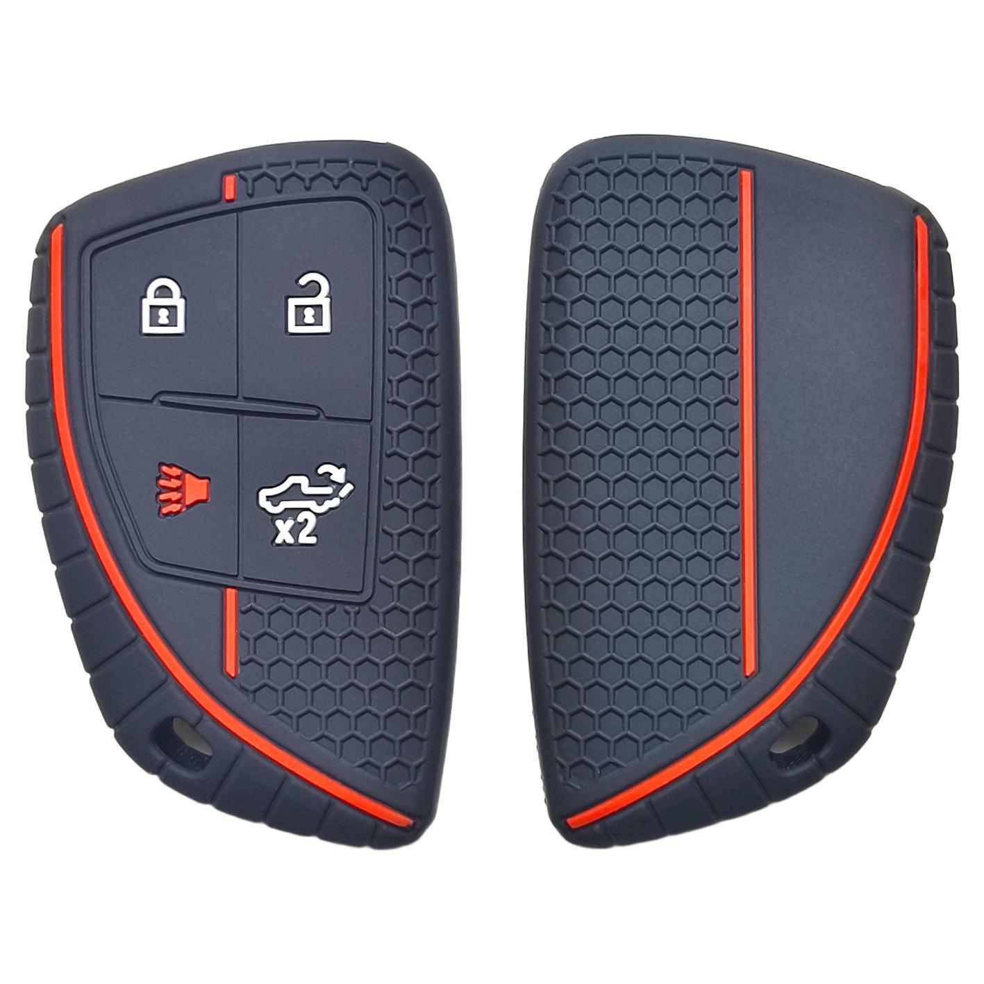 

Silicone Car Key Case Protector for Buick Envision Plus Avenir S Chevrolet Soft Rubber Remote Cover Holder Shell Accessories чорний