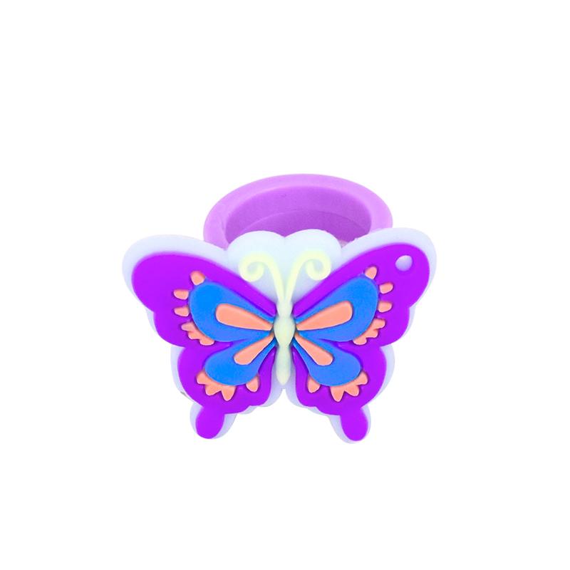 6/12pcs Colorful Butterfly Soft Rings Children's Birthday Party Favors Surprise Gifts Baby Shower Guests Souvenir Party Decor