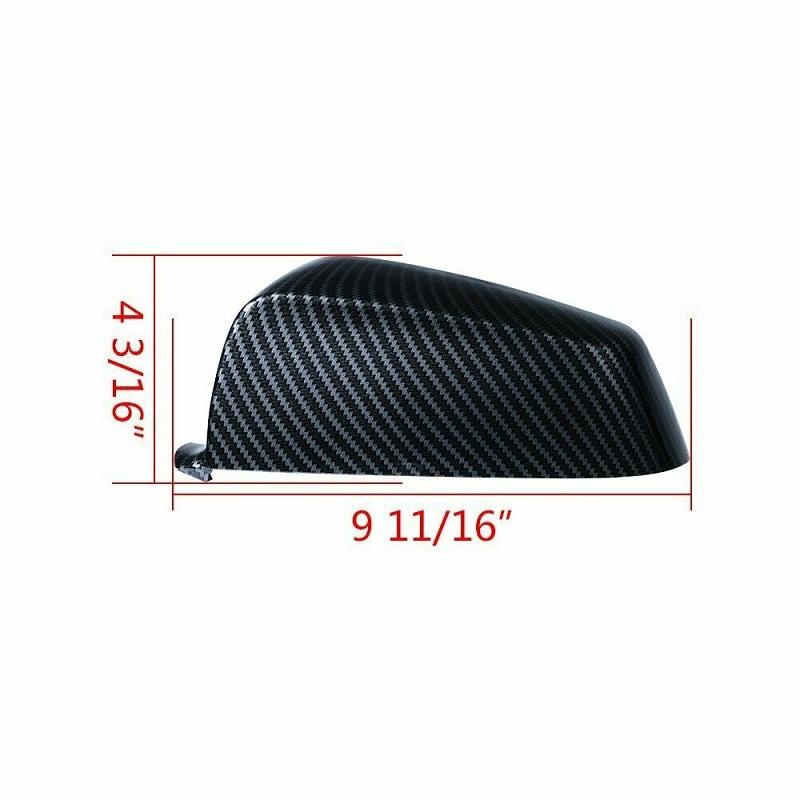 1 Par de Capas de Espelho Retrovisor Lateral de Porta em Fibra de Carbono ABS para BMW E60 E61 F10 F11 F06 F12 F13 F01 F02 Preto Brilhante