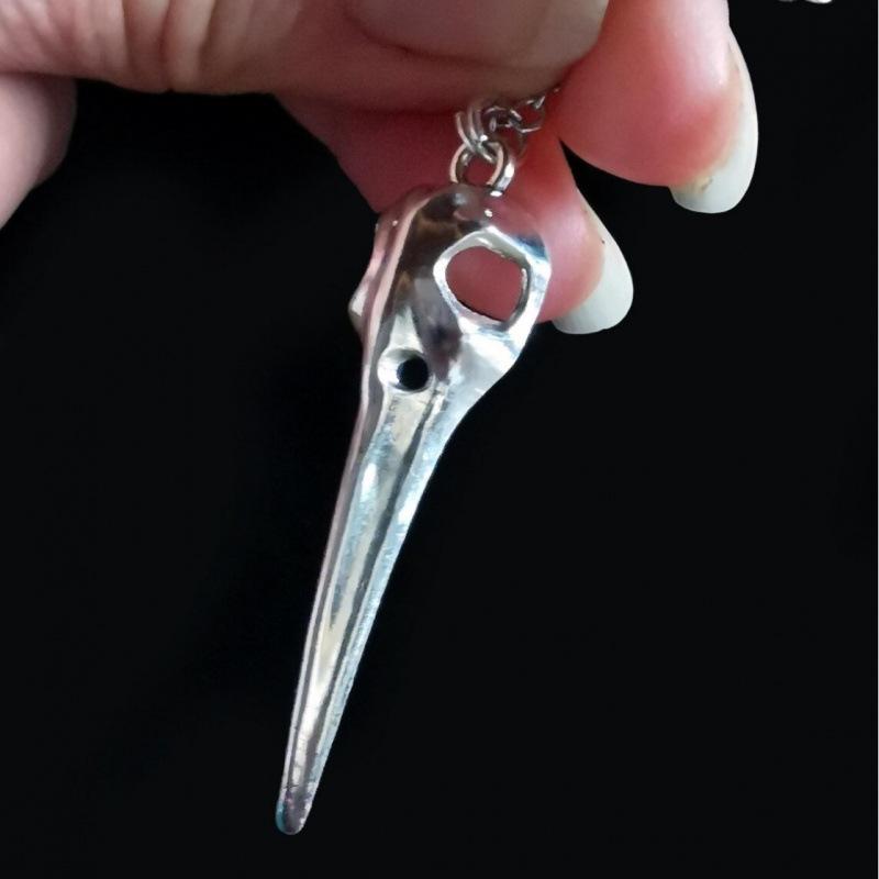 Gotische Kraaienschedel Ketting – Donkere, Mysterieuze Punk Sieraden