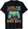 Level 10 Unlocked 10th Birthday 10 Year Old Gifts Gamer Bday Gift Unisex T-Shirt