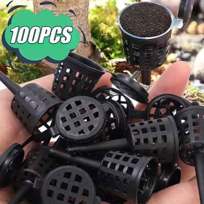 Cesta de fertilizante com tampa, caixa de fertilizante, peça de fácil transporte, recipiente de fertilizante para bonsai, acessórios de jardim
