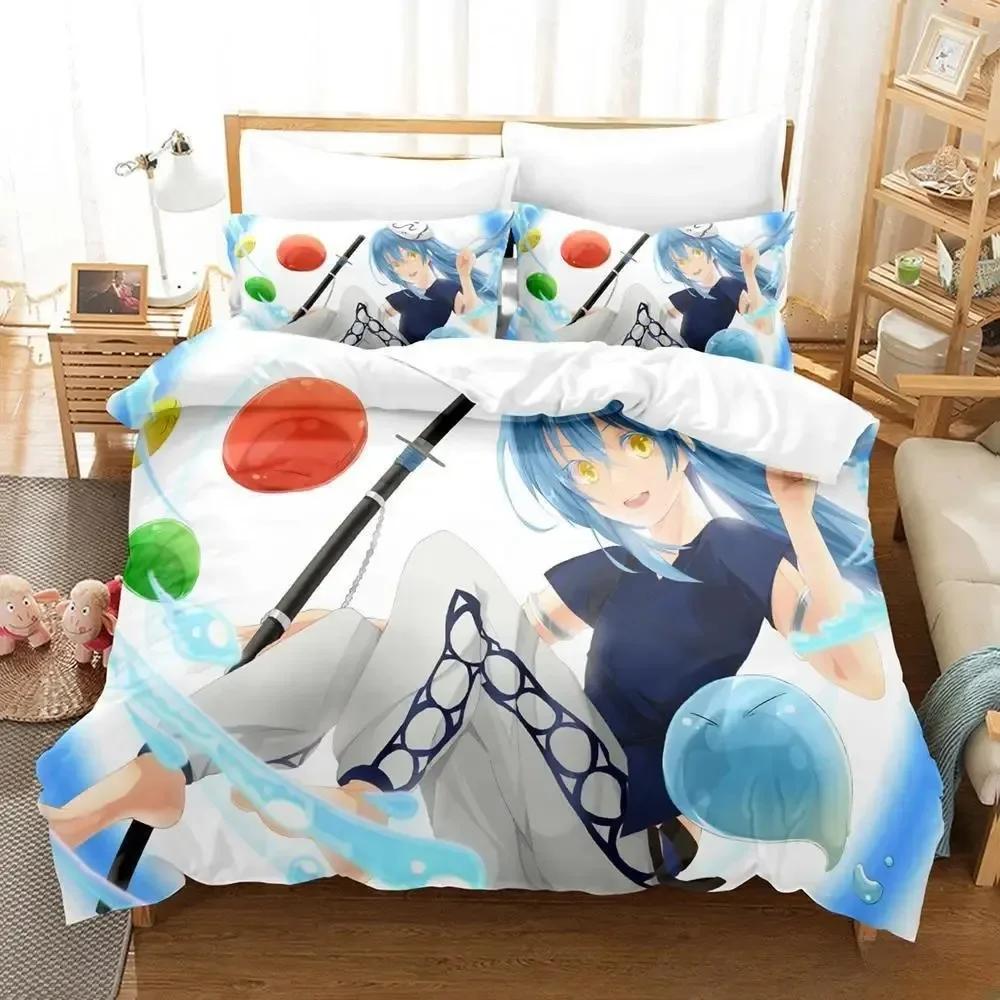 

That time i got reincarnated as a slime Printed Bed Set Duvet Cover Pillowcase Bedding Set Bed Linen Sheet Quilt Queen King Size 70x133cm 2pcs