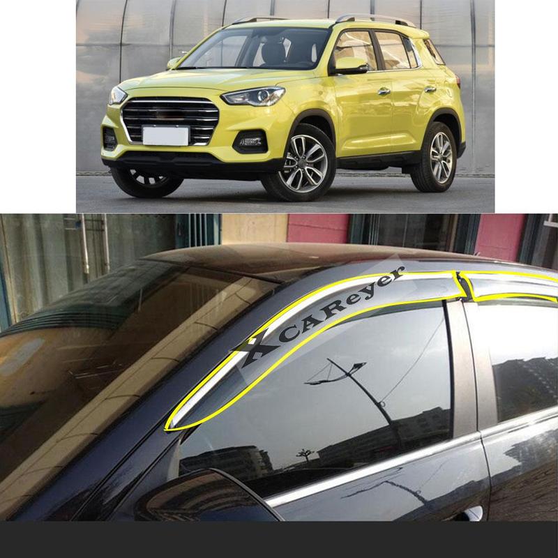 For HYUNDAI IX35 2018    Car Body Styling Sticker Plastic Window Glass Wind Visor Rain/Sun Guard Vent Parts