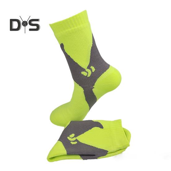 

1 пара водонепроницаемых носков, 3-слойные, дышащие, влагоотводящие, для мужчин и женщин, для активного отдыха, зимнего туризма, кемпинга, катания на лыжах, вброд, рыбалки, компрессионные носки L зелёный/серый