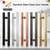 Matte Türklinke Edelstahl Drück-Zieh-Griff Türgriffe Glastürgriff Badezimmertür