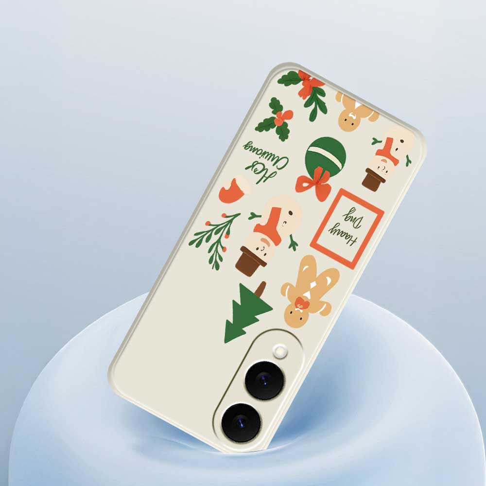 For Samsung Galaxy S25 Edge Case Christmas Snowman Pattern Printing Straight Edge TPU Phone Back Cover