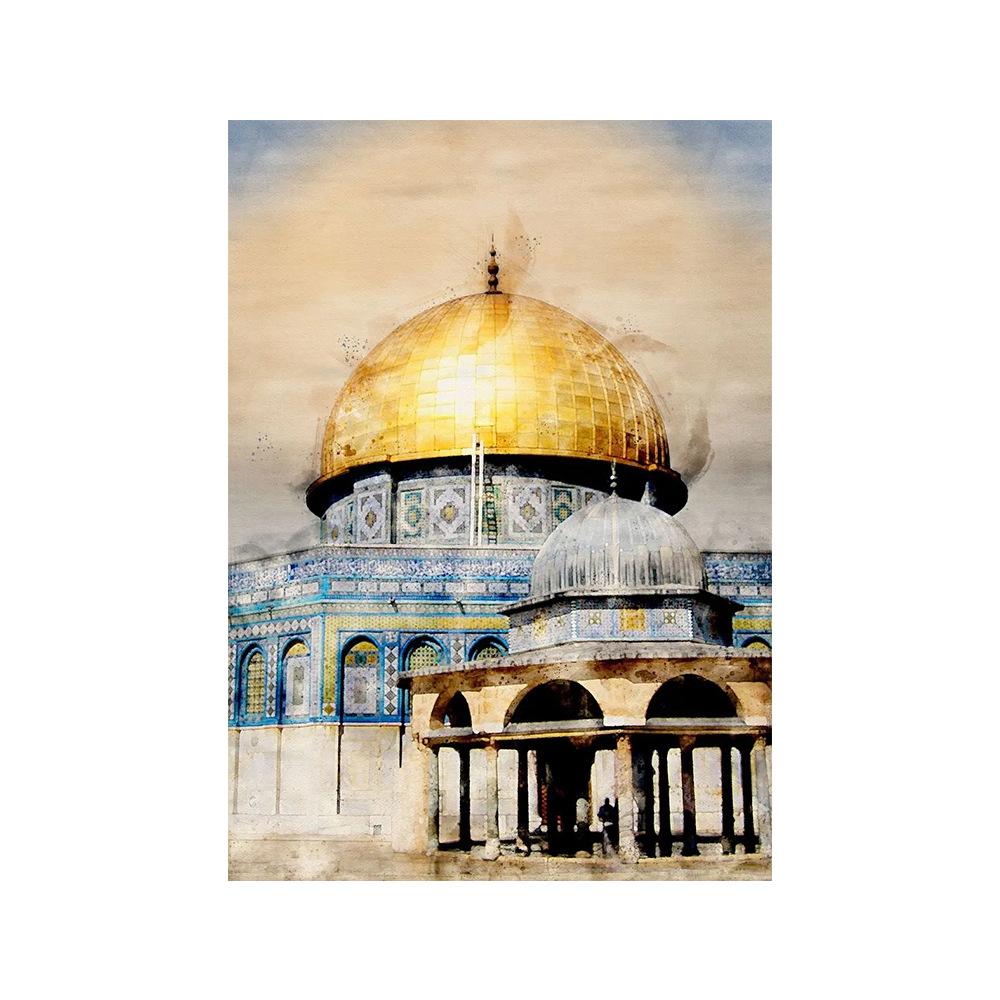 Islamic Masjid Mosque Allah Mecca Medina Kaaba Sacred Place Posters Canvas Painting Print Wall Art Pictures Living Room Decor