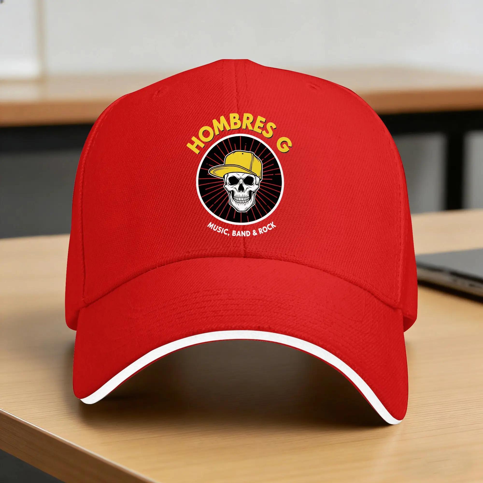 Hombres G Skull Music Band Baseball Cap Couple Women Print Trucker Hat Summer Stylish Outdoor Sport Breathable Snapback Cap One Size