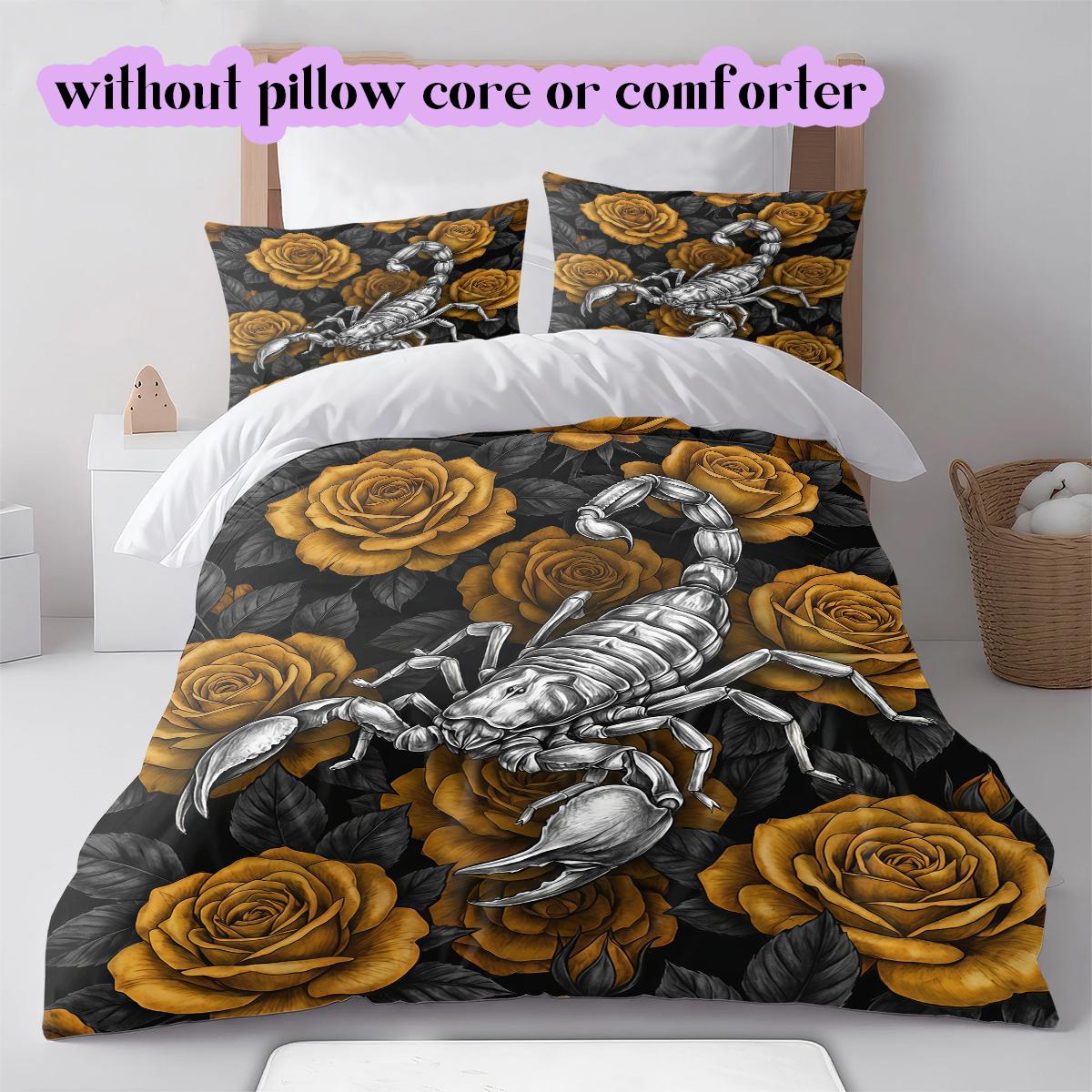 

dark art Pattern Bedding Quilt Set Quilt Cover Pillowcase Home Decoration Birthday Gift (1 * duvet cover + 2 * pillowcase, without core) 135x200cm
