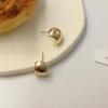 Metal Geometry Bean Gold Silver Small Arc Stud Earring for Women Female Sweet Jewelry Wedding Christmas Gift
