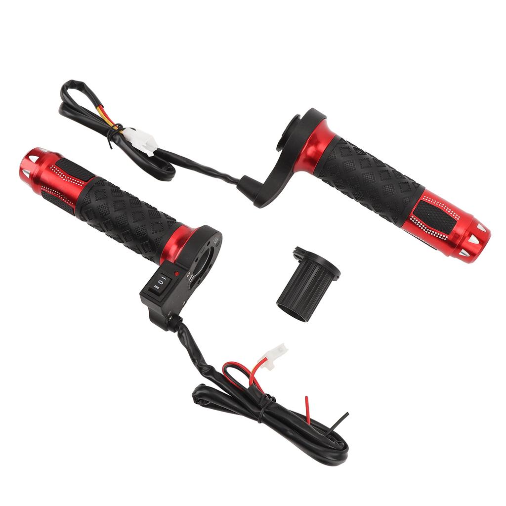 1 Pair Motorcycle Heated Hand Grip 3 Gear Temperatures Non Slip Aluminum Alloy ABS 22mm Handlebar