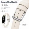 Litchi Texture Loop Buckle Vegan Leather Watch Band For Xiaomi Smart Band 10 / 10 NFC / 9
