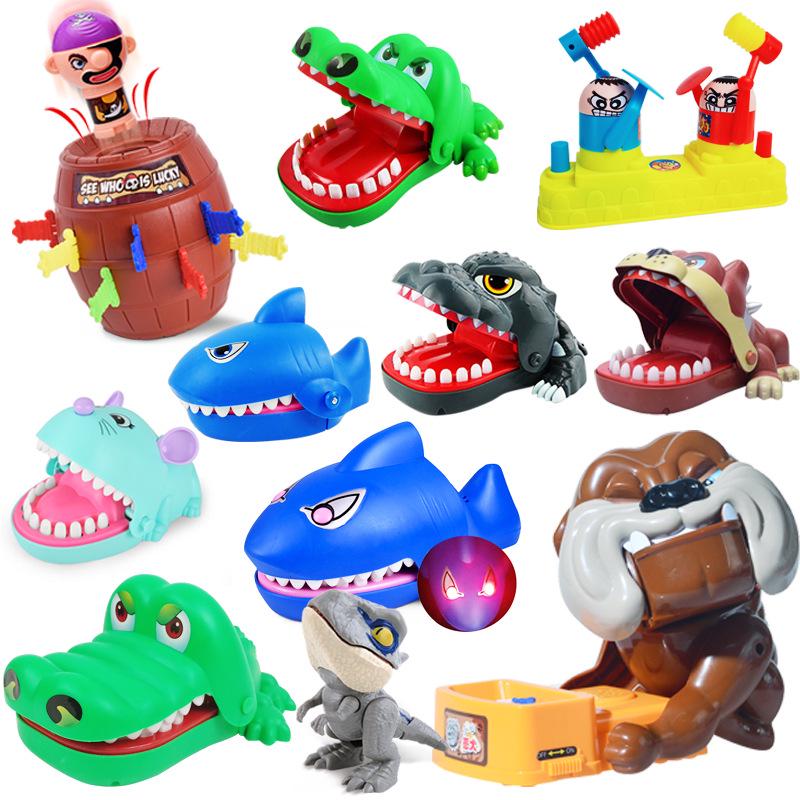Free Shipping: Biting Crocodile Prank Game - Sound & Light Dinosaur Toy for Kids