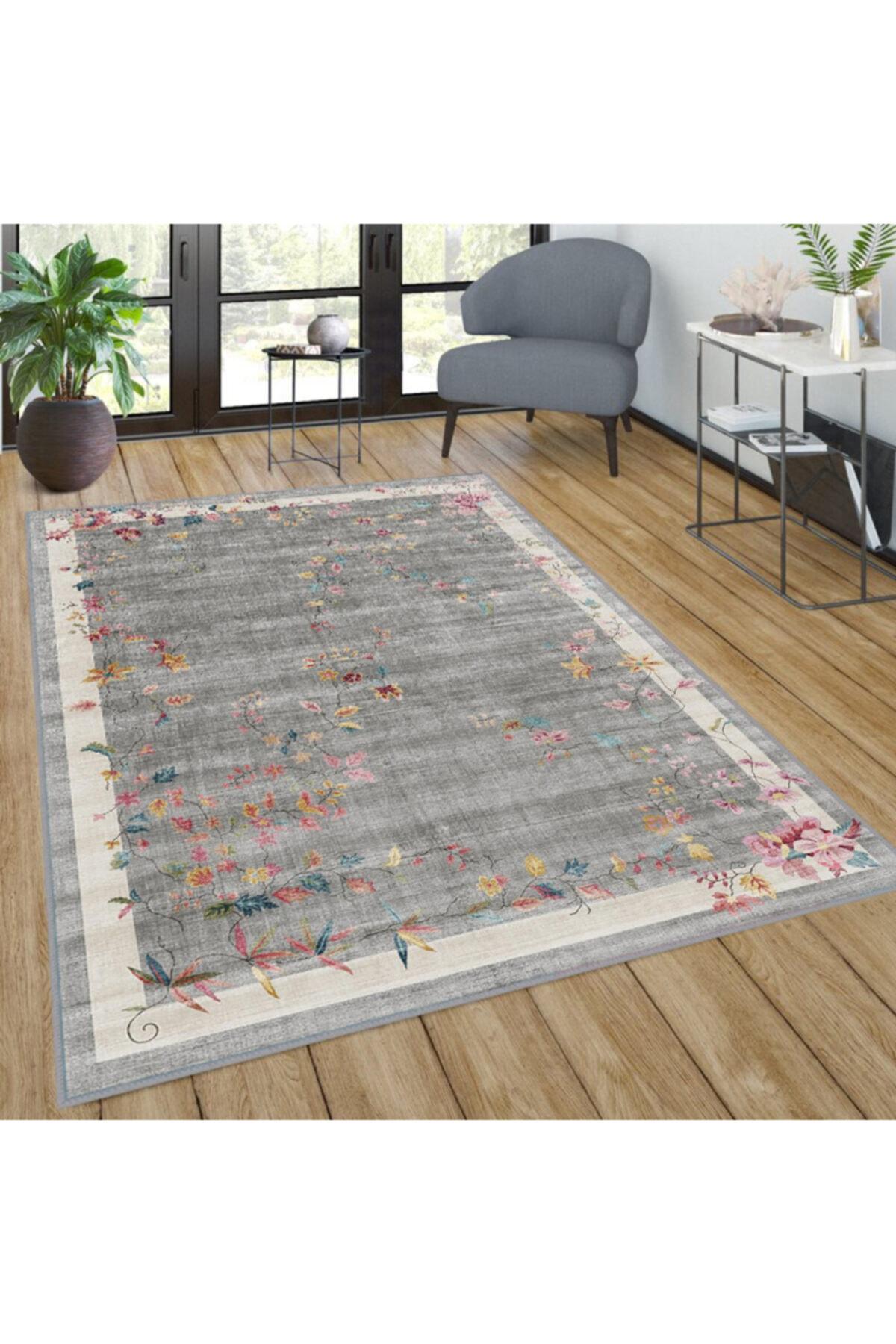 

Моющийся ковер с принтом Rovigo Home RVG1035 50x80 серый