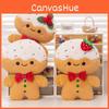 Festive Gingerbread Man Plush Toy Cotton Filling Christmas Presents Decorations