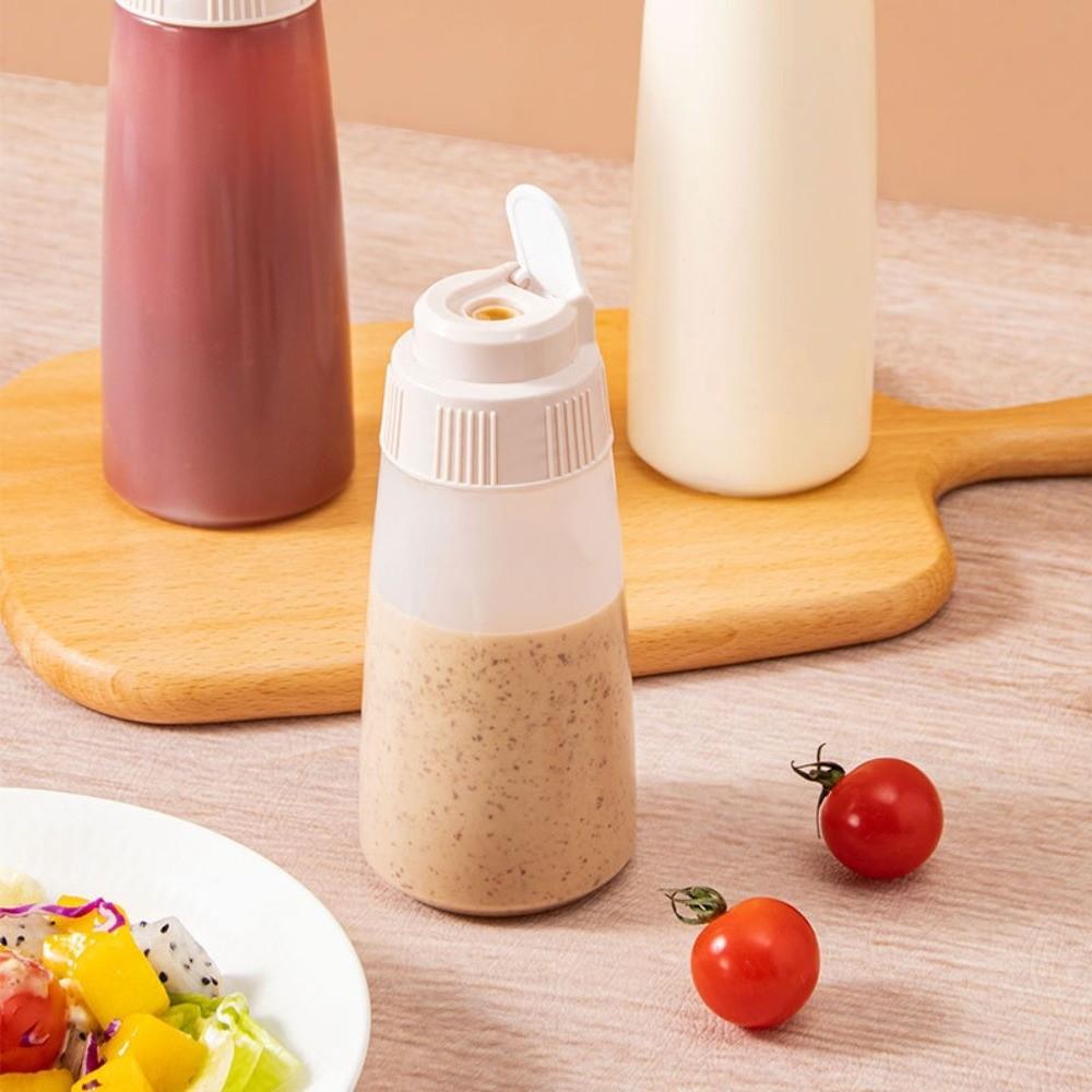Leakproof Condiment Bottle With Lid Seasoning Bottle Squeeze Sauce Bottle Salad